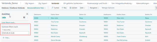 Datumsfilter Verbund