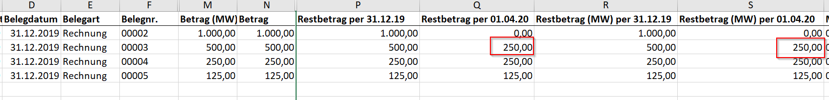 Excel Ausgabe Saldo 01.04.