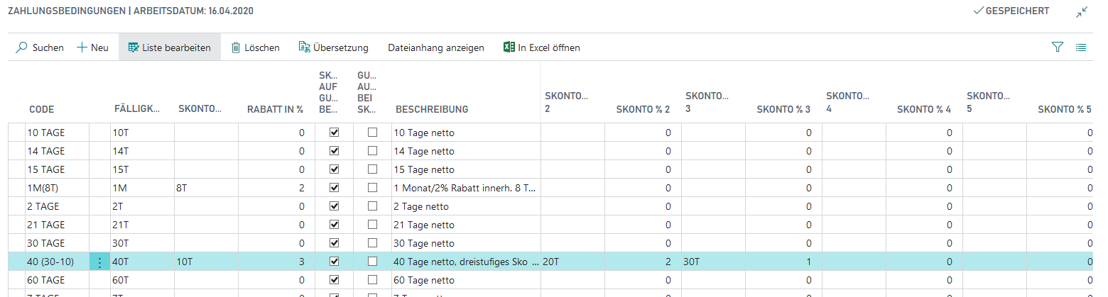 Zahlungsbedingungen