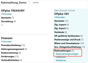 Aufruf Ratenzahlungsvorlagen