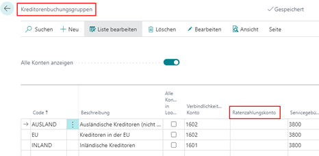 Kreditorbuchungsgruppe