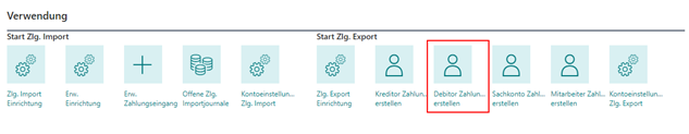 Debitor Zahlungsvorschlag erstellen Rollencenter