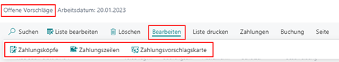 Menü Bearbeiten