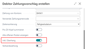 Erzeugung Zahlungsvorschlag