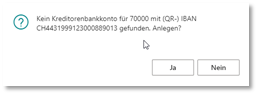 Kreditorenbankkonto anlegen