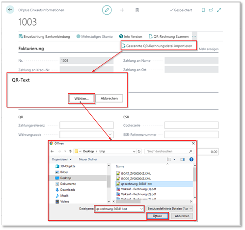 QR Rechnung importieren