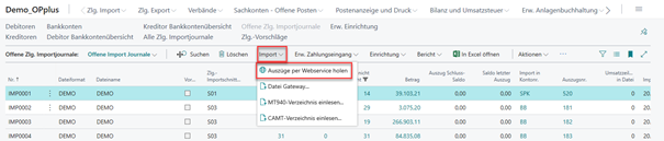 Abholen der Kontoauszüge