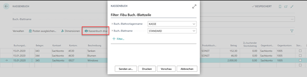Kassenbuch Druck Aufruf