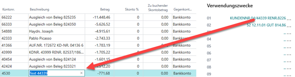 Kontierungsregel Tipp Textauswahl 2