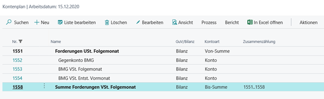 Forderung aus Vorsteuer im Folgemonat