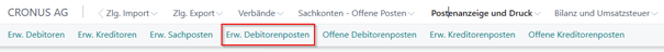 Aufruf Erw. Debitorenposten