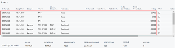 Ergebnis FlowFilter in Erw. Sachposten