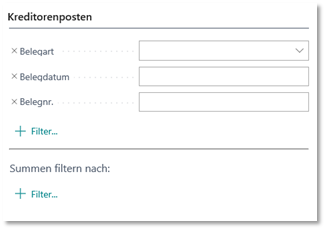 Kreditor - Offene Posten Posten