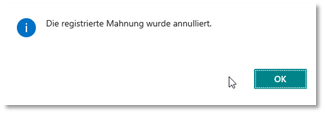 Mahnung annulliert