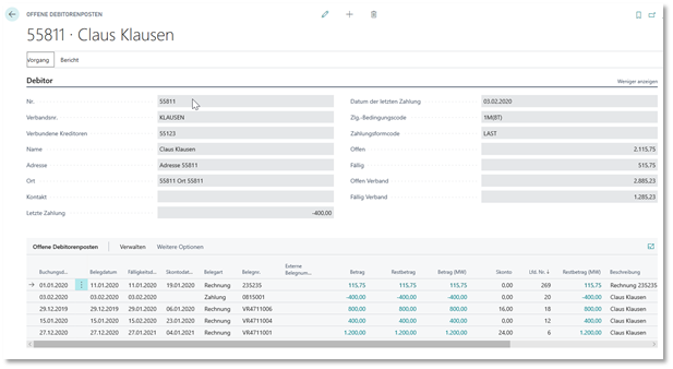 Offene Debitorenposten