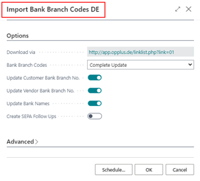 Bank Branch Codes DE