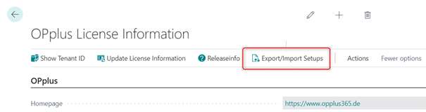 Configure export settings