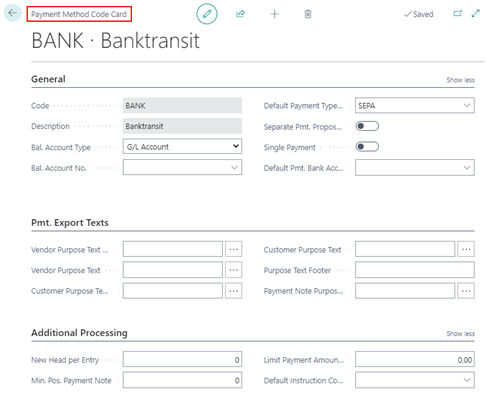 Edit payment method