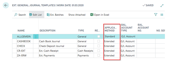 Extended Application Method