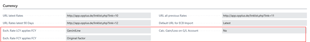 Extended Fields in Currency