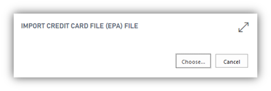 Import via EPA Choose file