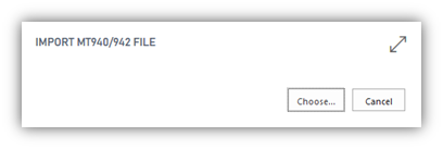 Import Via MT940 Choose file