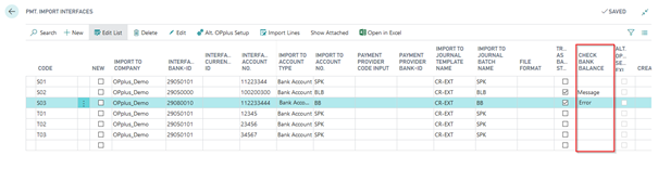 Check Bank Balance Field