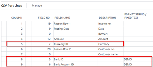 Fill correct fields