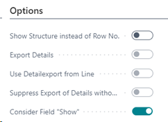 Options to set