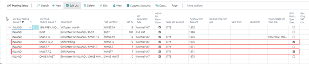 Shift Accounts Setup