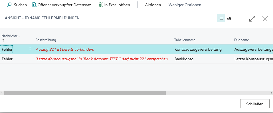 Import Journal Error